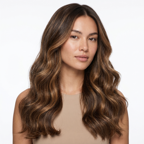 Truffle Toffee (#4/27)  Intelligent Weft™ | 100% Seamless Remy Extensions | Pro Only