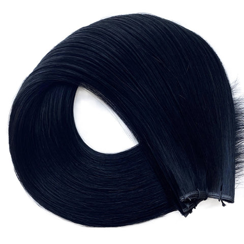 Black (#1) Intelligent Weft™ | 100% Seamless Remy Extensions | Pro Only