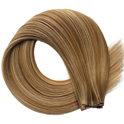 Caramel Latte (#10/24) Intelligent Weft™ | 100% Seamless Remy Extensions | Pro Only