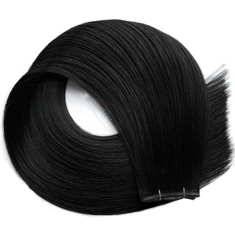 Coffee Bean (#1B) Intelligent Weft™ | 100% Seamless Remy Extensions | Pro Only